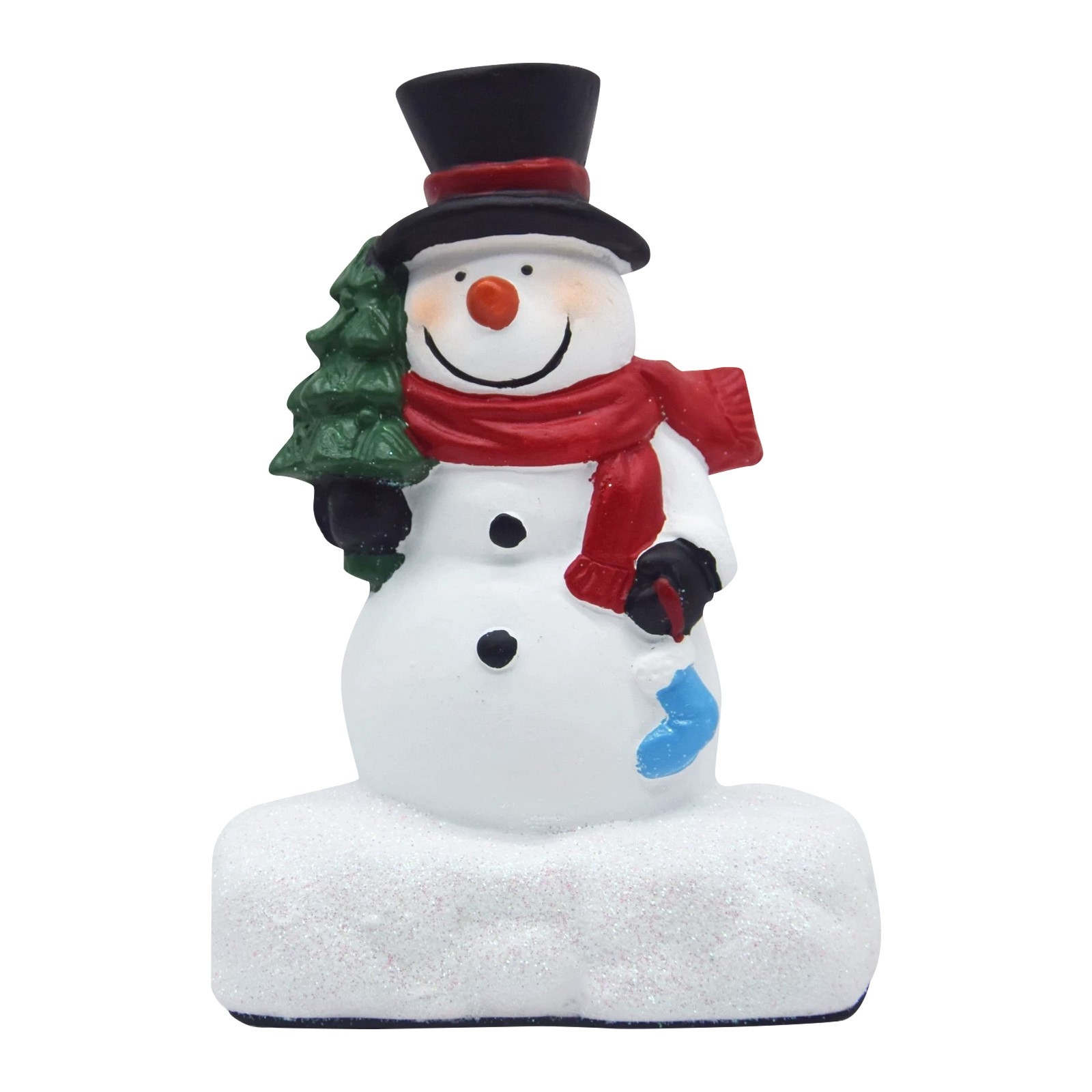 thumbnail image 2 of Bufanda, Muñeco De Nieve, Papá Noel, Hogar, Resina, Vacaciones, Escritorio, 2 of 2